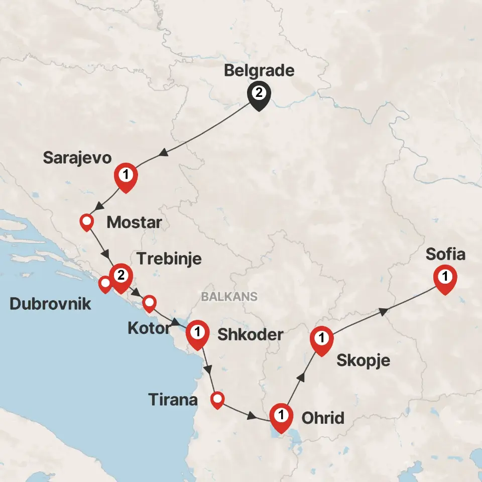 Trip map & itinerary