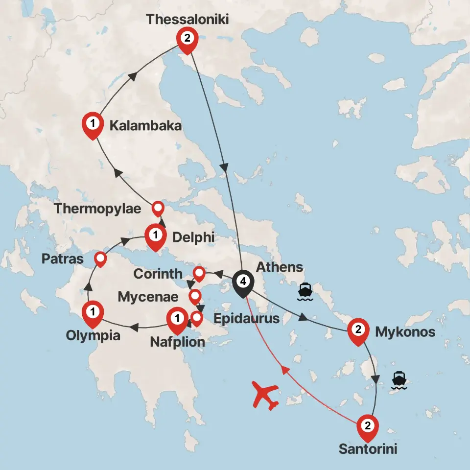 Trip map & itinerary