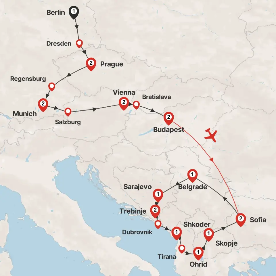 Trip map & itinerary