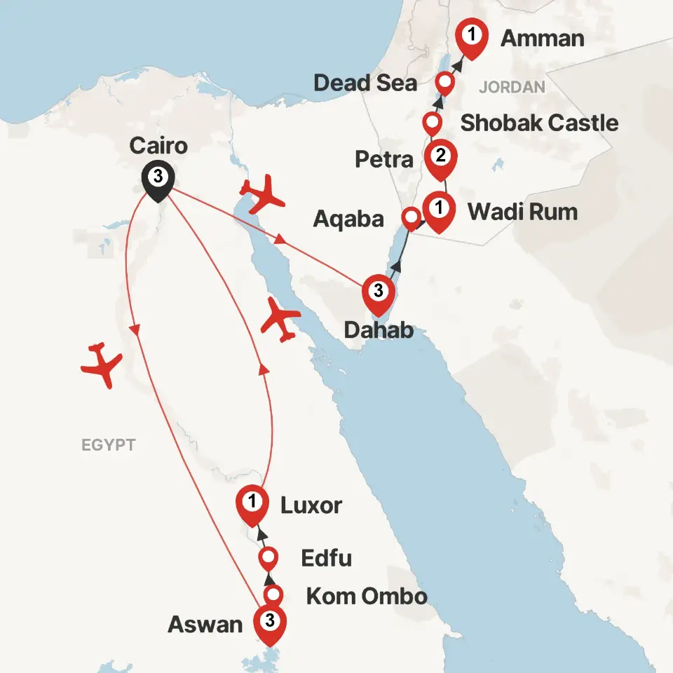Trip map & itinerary