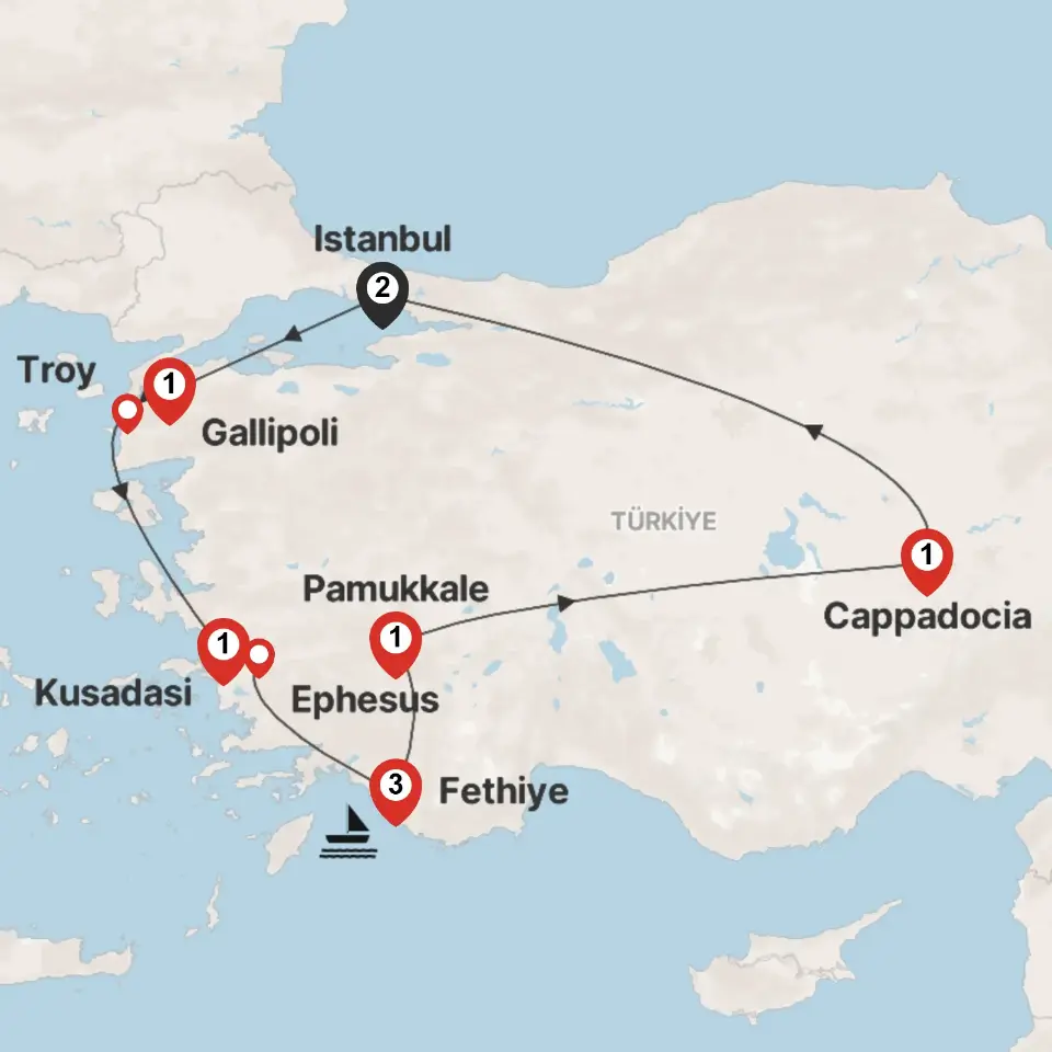 Trip map & itinerary