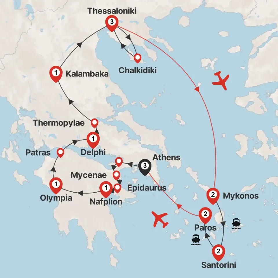 Trip map & itinerary