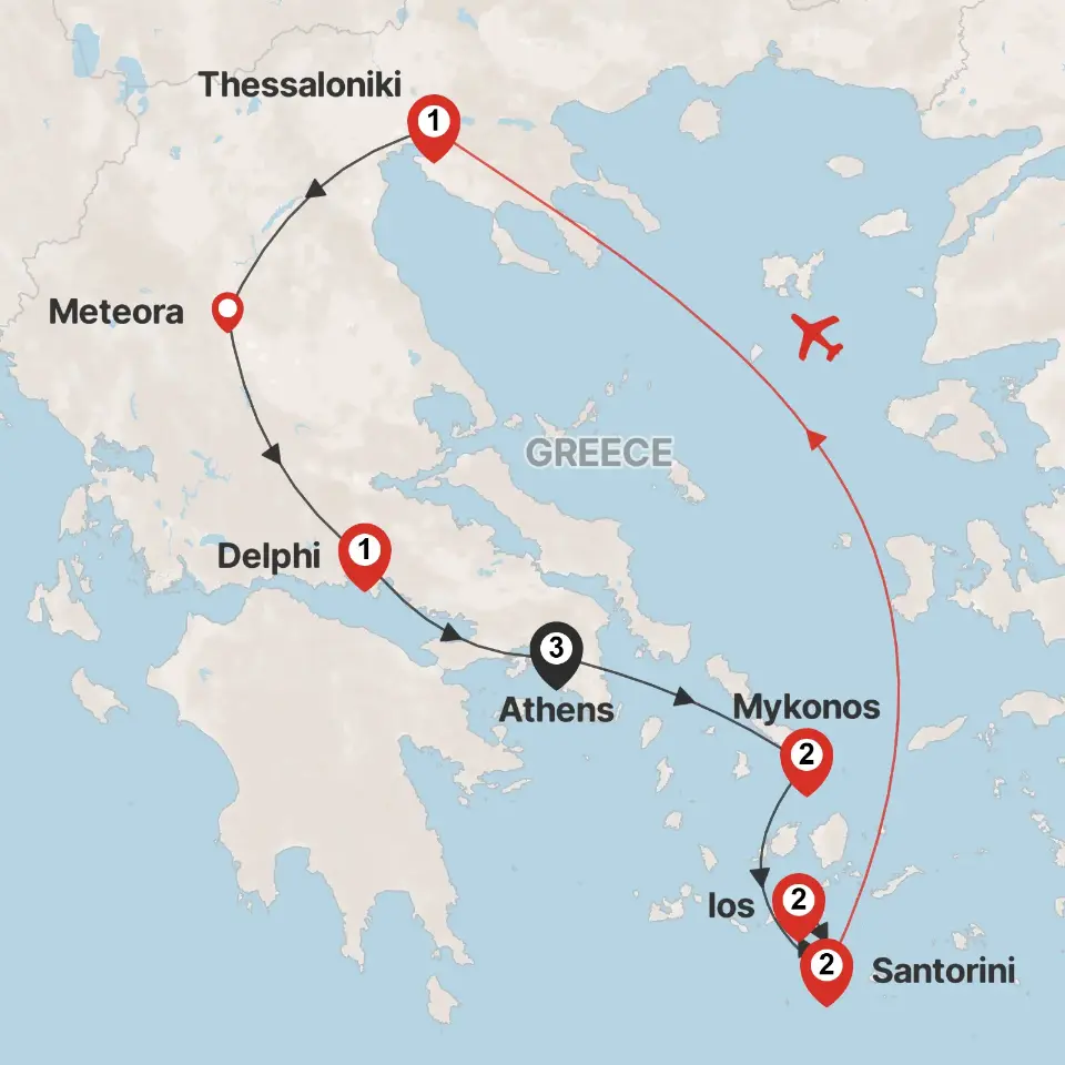 Trip map & itinerary