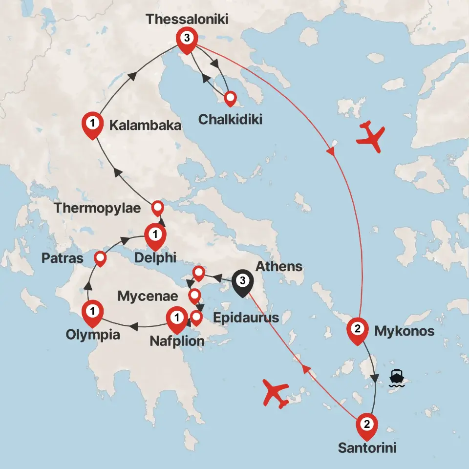 Trip map & itinerary