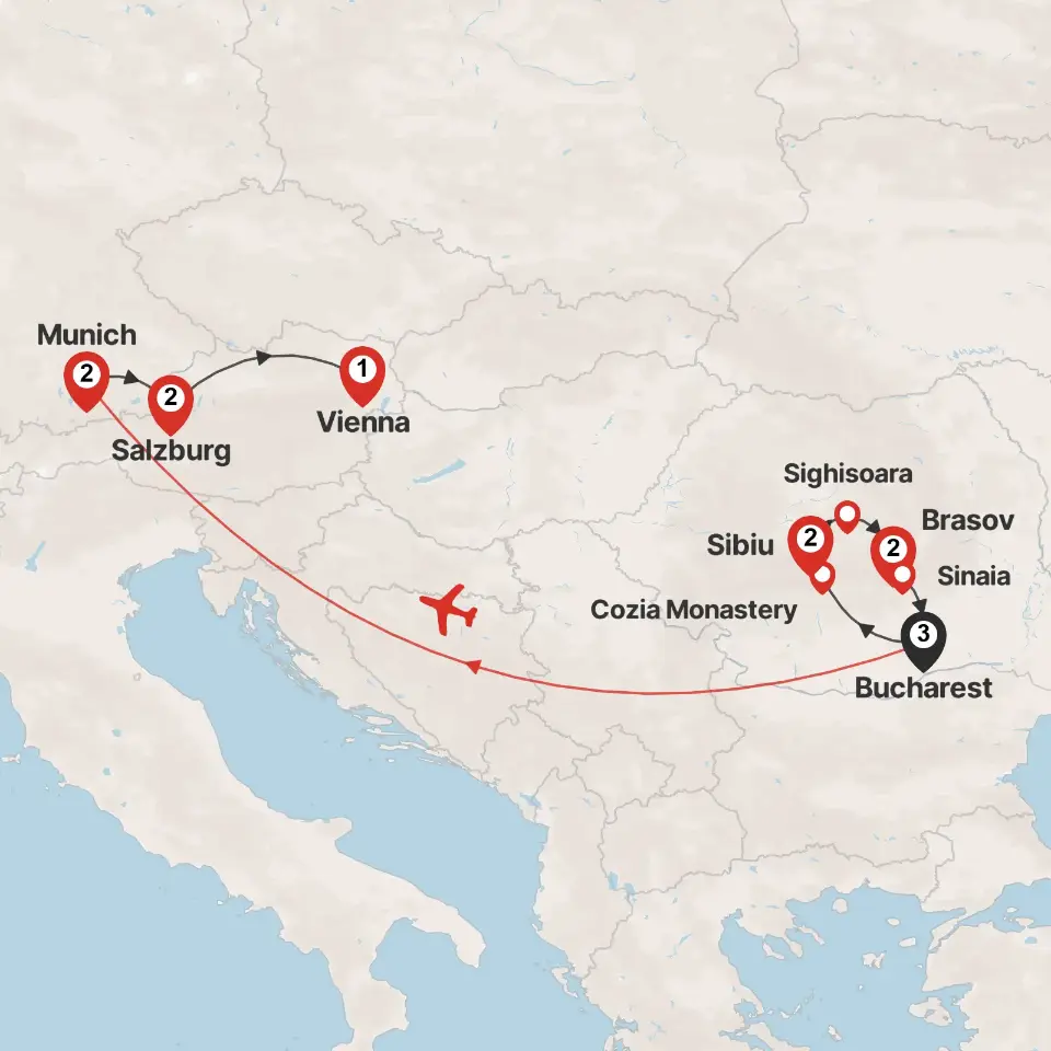 Trip map & itinerary