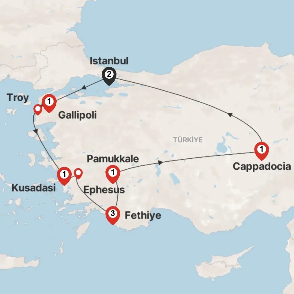 Trip map & itinerary