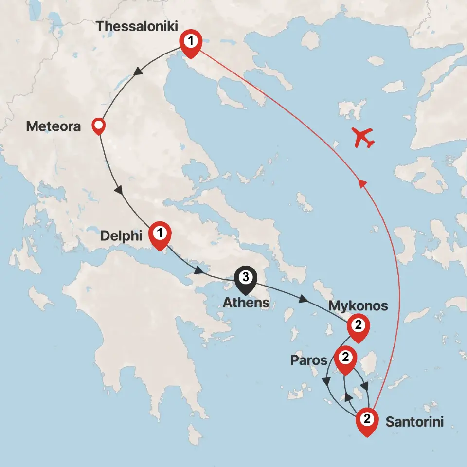 Trip map & itinerary