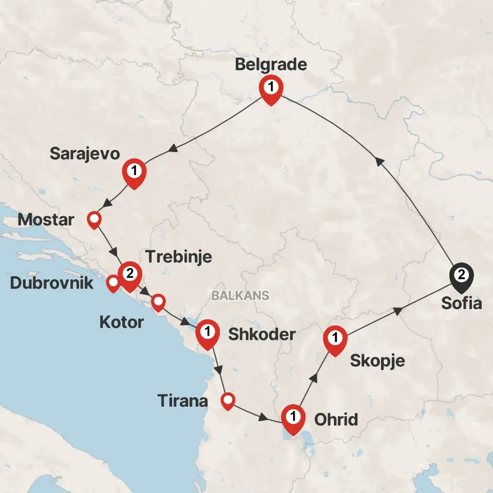 Trip map & itinerary