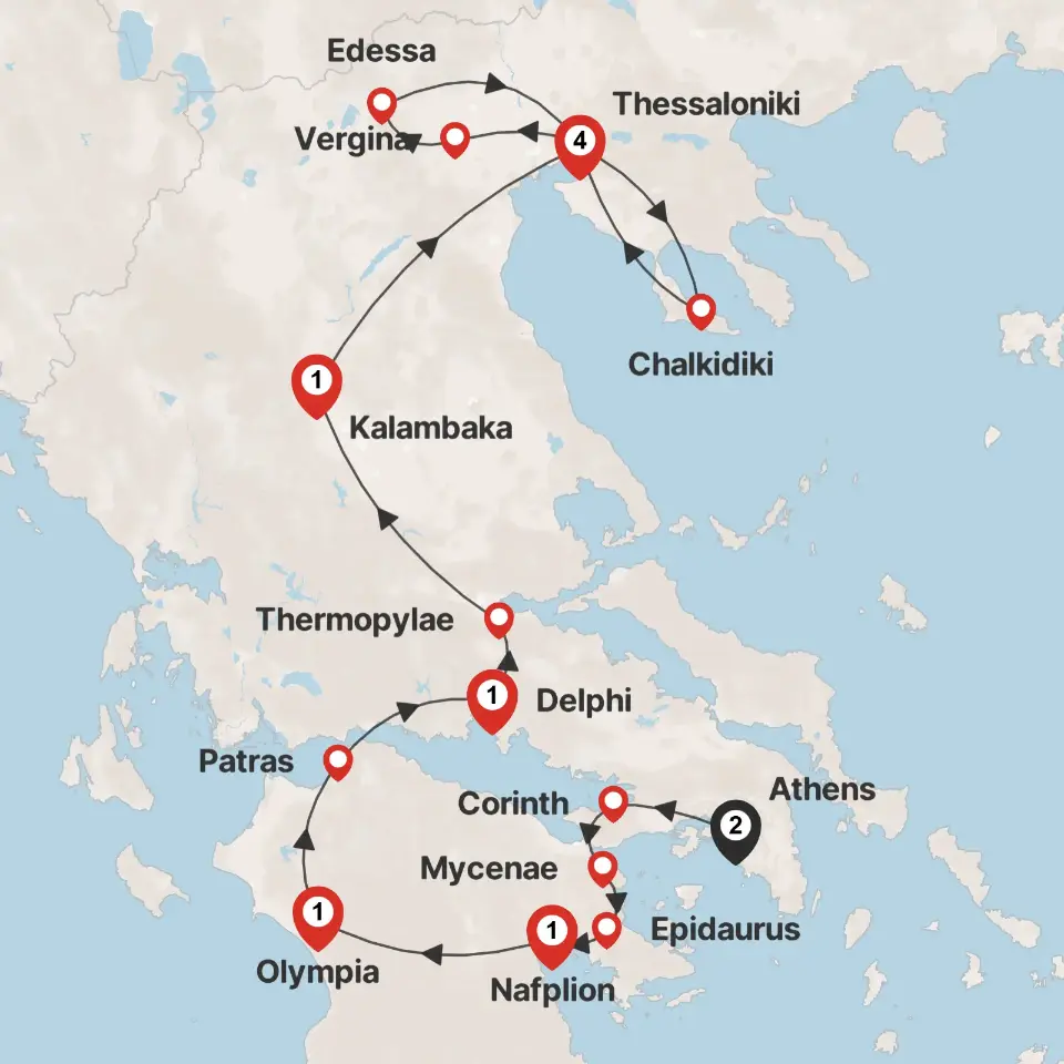 Trip map & itinerary