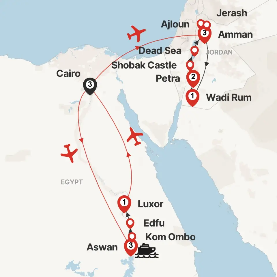 Trip map & itinerary