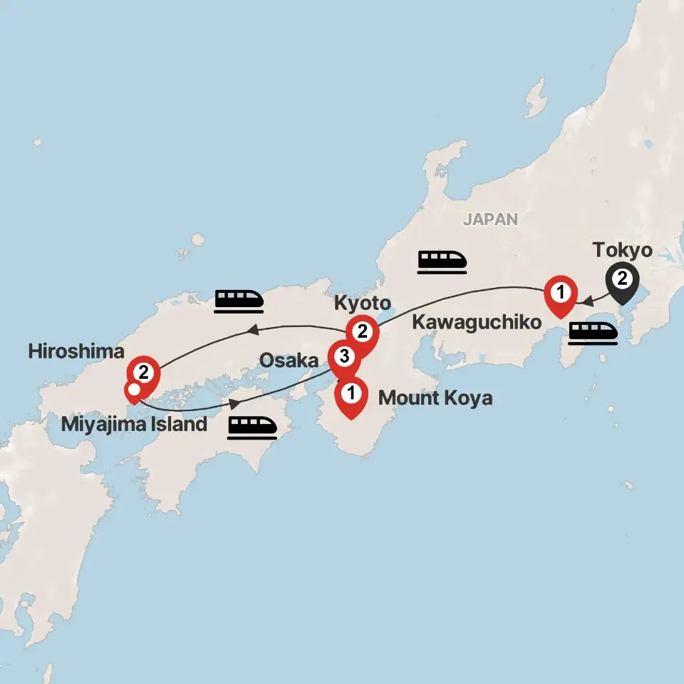 Trip map & itinerary