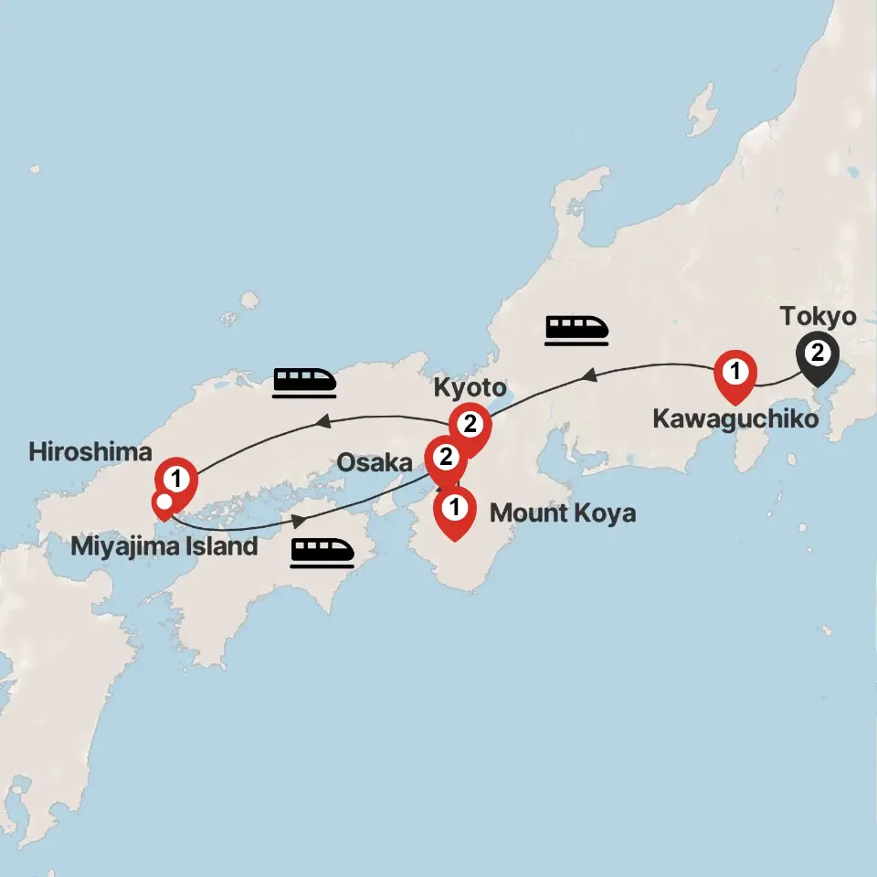 Trip map & itinerary