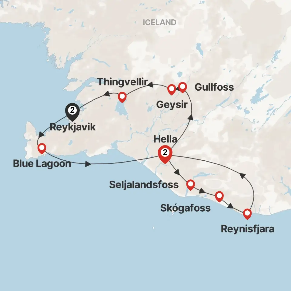 Trip map & itinerary