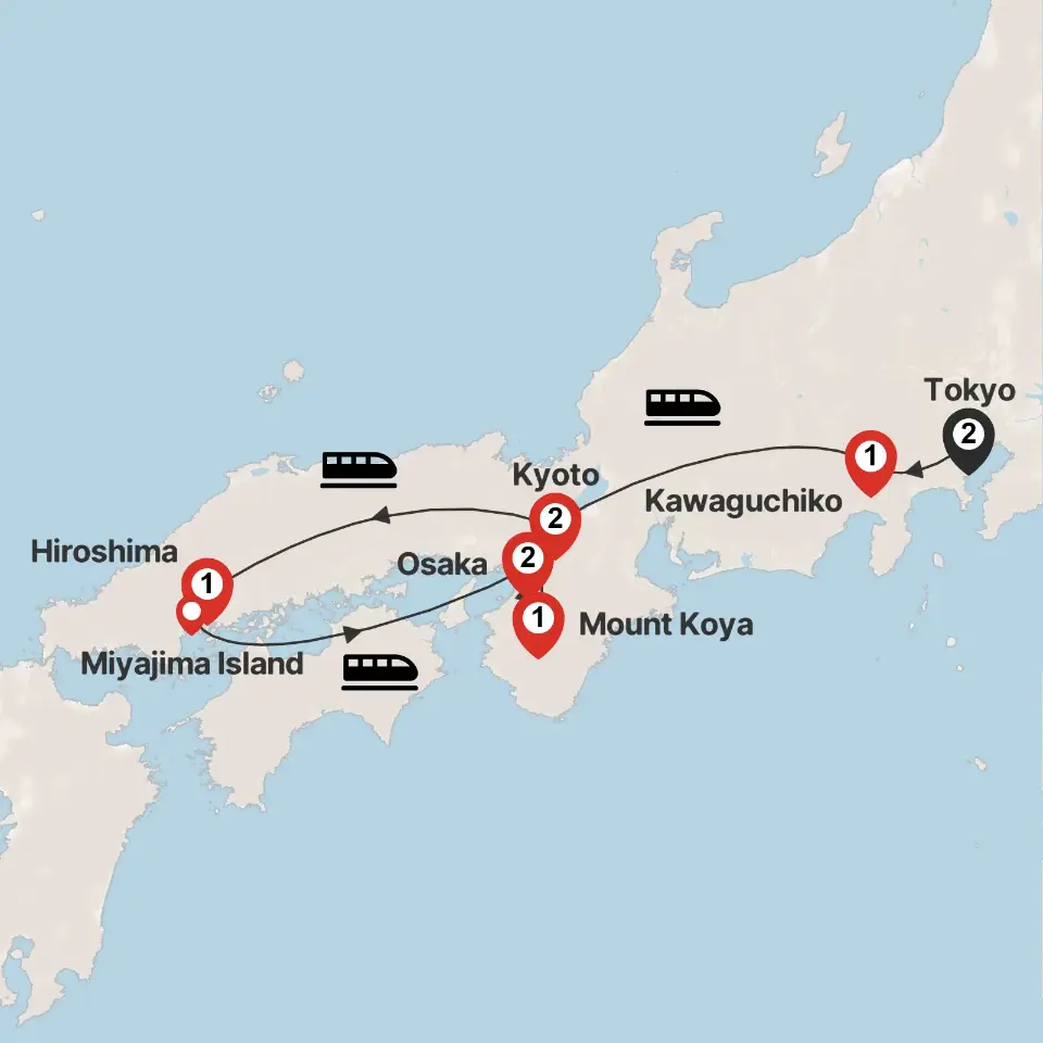 Trip map & itinerary