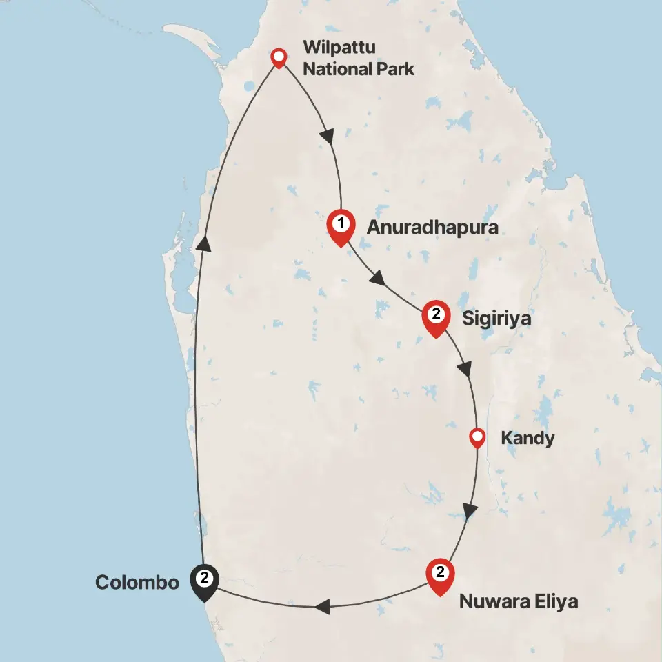 Trip map & itinerary