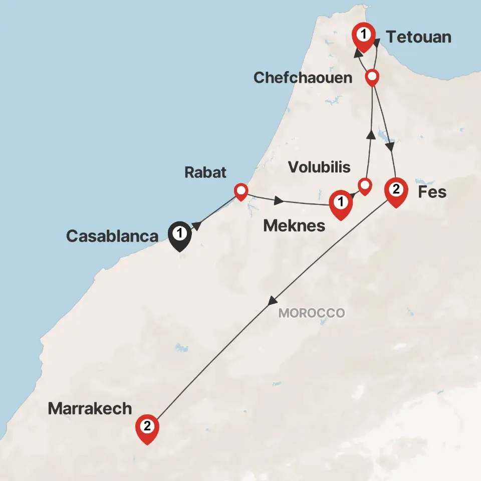 Trip map & itinerary