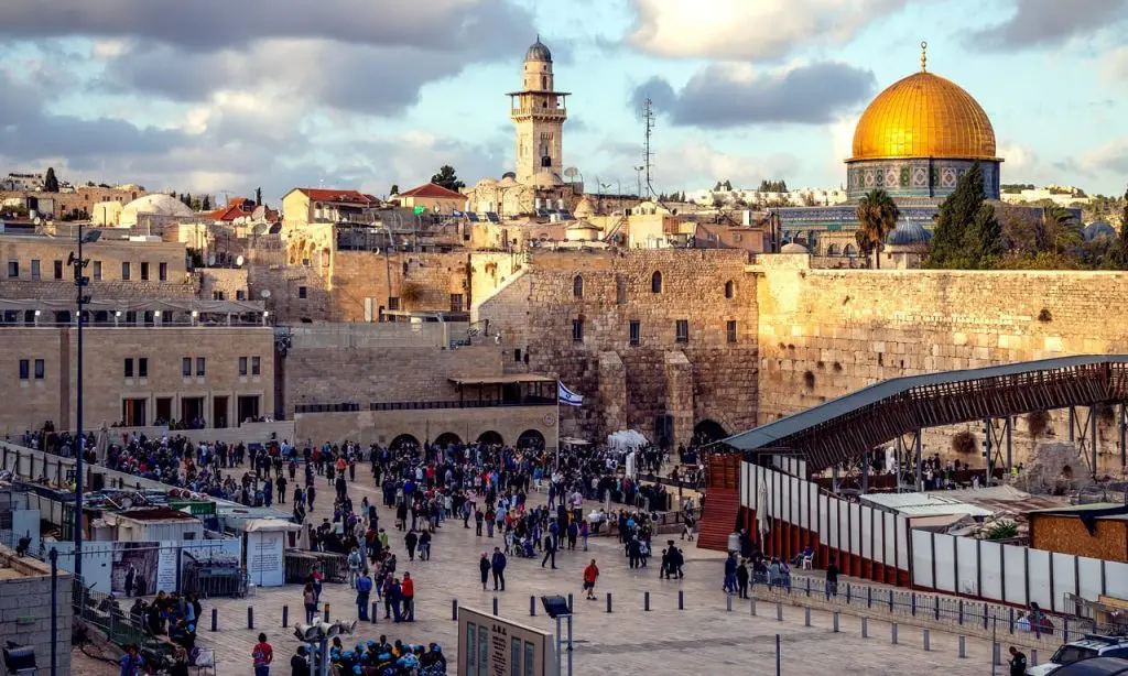 The Church of the Holy Sepulchre, Dome of the Rock, the Western Wall and Al-Aqsa Mosque.